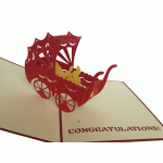 Pop-up babywagen kaart